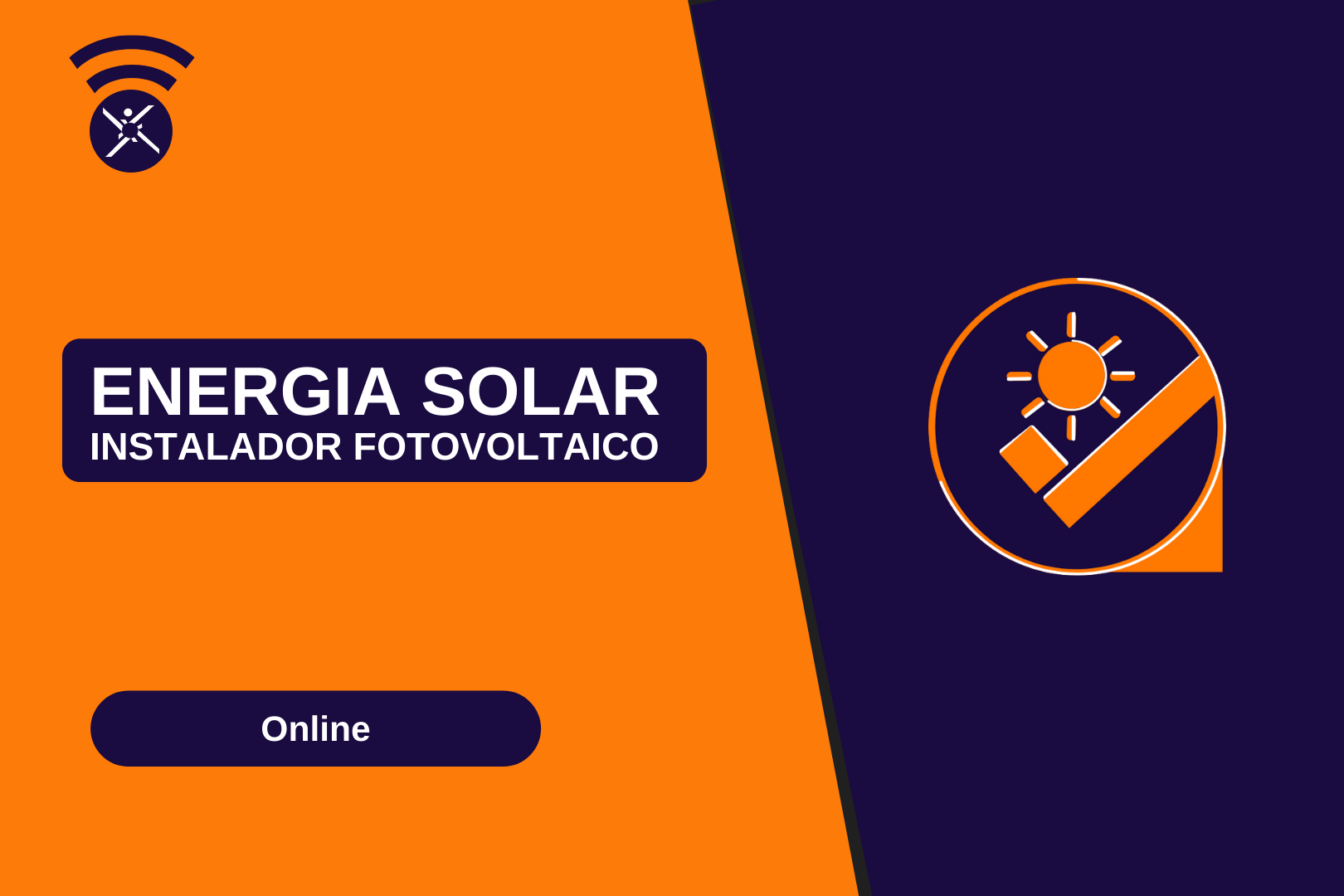 CURSO DE INSTALADOR DE ENERGIA SOLAR  ONLINE